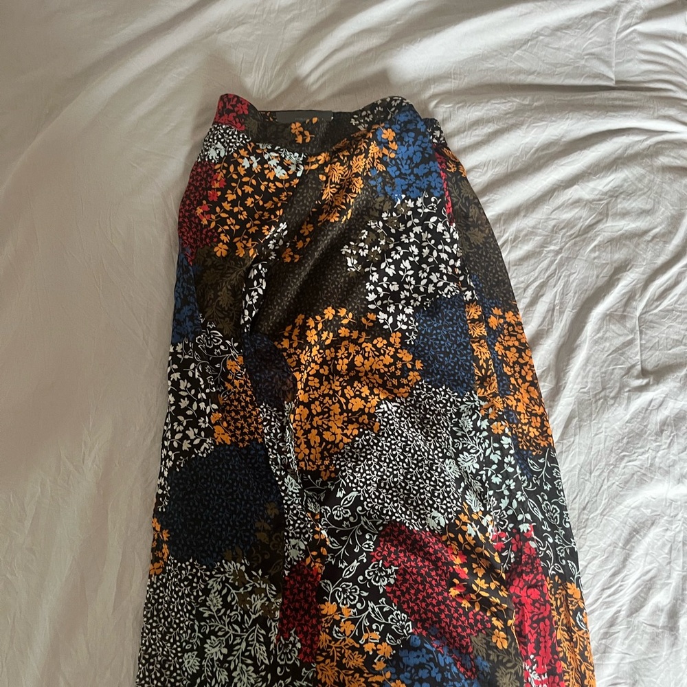Floral Patchwork Maxi Skirt plus size